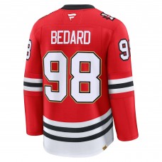 Chicago Blackhawks Connor Bedard Fanatics Red Centennial Premium Player Jersey