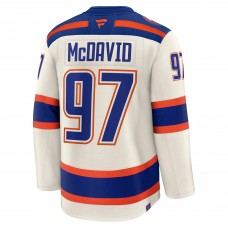 Edmonton Oilers Connor McDavid Fanatics Light Beige Alternate Premium Jersey Edmonton Oilers Connor McDavid Fanatics Light Beige Alternate Premium Jersey