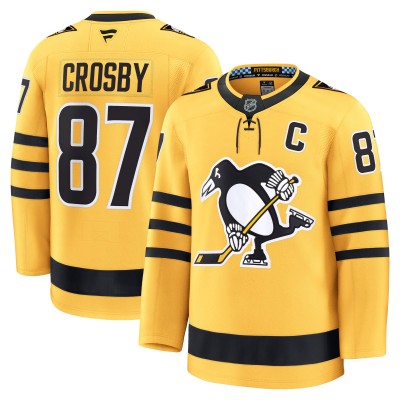 Pittsburgh Penguins Sidney Crosby Fanatics Gold Alternate Premium Player Jersey