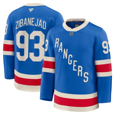 New York Rangers Mika Zibanejad Fanatics Blue Centennial Premium Jersey