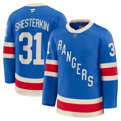 New York Rangers Igor Shesterkin Fanatics Blue Centennial Premium Jersey