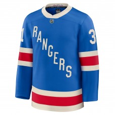 New York Rangers Igor Shesterkin Fanatics Blue Centennial Premium Jersey New York Rangers Igor Shesterkin Fanatics Blue Centennial Premium Jersey