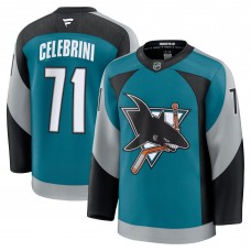 San Jose Sharks Macklin Celebrini Fanatics Teal Alternate Premium Player Jersey