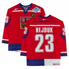 Milan Hejduk Team Czech Republic Fanatics Authentic Game-Used #23 Red Nike Jersey from the 2004 World Cup of Hockey