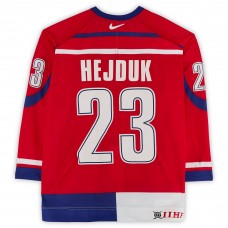 Milan Hejduk Team Czech Republic Fanatics Authentic Game-Used #23 Red Nike Jersey from the 2004 World Cup of Hockey