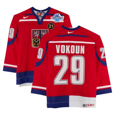 Tomas Vokoun Team Czech Republic Fanatics Authentic Game-Used #29 Red Nike Jersey from the 2004 World Cup of Hockey