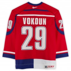 Tomas Vokoun Team Czech Republic Fanatics Authentic Game-Used #29 Red Nike Jersey from the 2004 World Cup of Hockey