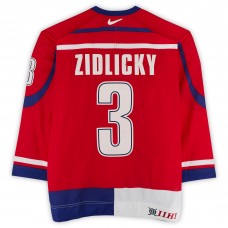Marek Zidlicky Team Czech Republic Fanatics Authentic Game-Used #3 Red Nike Jersey from the 2004 World Cup of Hockey
