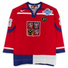 Marek Zidlicky Team Czech Republic Fanatics Authentic Game-Used #3 Red Nike Jersey from the 2004 World Cup of Hockey
