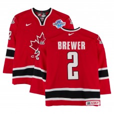 Eric Brewer Team Canada Fanatics Authentic Game-Used #2 Red Nike Jersey from the 2004 World Cup of Hockey