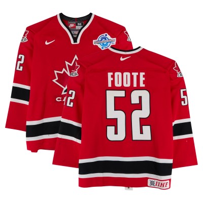 Adam Foote Team Canada Fanatics Authentic Game-Used #52 Red Nike Jersey from the 2004 World Cup of Hockey