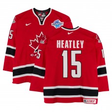 Dany Heatley Team Canada Fanatics Authentic Game-Used #15 Red Nike Jersey from the 2004 World Cup of Hockey
