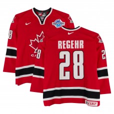 Robyn Regehr Team Canada Fanatics Authentic Game-Used #28 Red Nike Jersey from the 2004 World Cup of Hockey