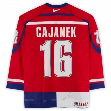 Petr Cajanek Team Czech Republic Fanatics Authentic Game-Used #16 Red Nike Jersey from the 2004 World Cup of Hockey