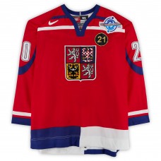 Radek Dvorak Team Czech Republic Fanatics Authentic Game-Used #20 Red Nike Jersey from the 2004 World Cup of Hockey
