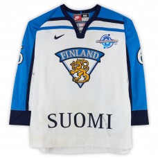 Sami Salo Team Finland Fanatics Authentic Game-Used #6 White Nike Jersey from the 2004 World Cup of Hockey