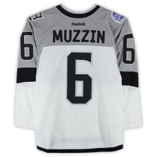 Тренировочный джерси Jake Muzzin Los Angeles Kings Fanatics Authentic White vs. San Jose Sharks on February 21, 2015 Тренировочный джерси Jake Muzzin Los Angeles Kings Fanatics Authentic White vs. San Jose Sharks on February 21, 2015
