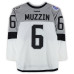 Тренировочный джерси Jake Muzzin Los Angeles Kings Fanatics Authentic White vs. San Jose Sharks on February 21, 2015