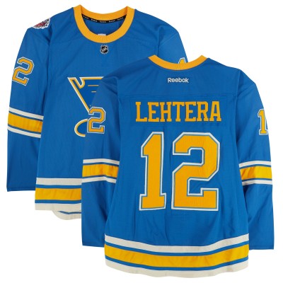 Jori Lehtera St. Louis Blues Fanatics Authentic Practice-Used #12 Blue Reebok Jersey vs. Chicago Blackhawks on January 2, 2017 - NHL Winter Classic - Worn During Warm-Ups