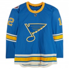 Jori Lehtera St. Louis Blues Fanatics Authentic Practice-Used #12 Blue Reebok Jersey vs. Chicago Blackhawks on January 2, 2017 - NHL Winter Classic - Worn During Warm-Ups