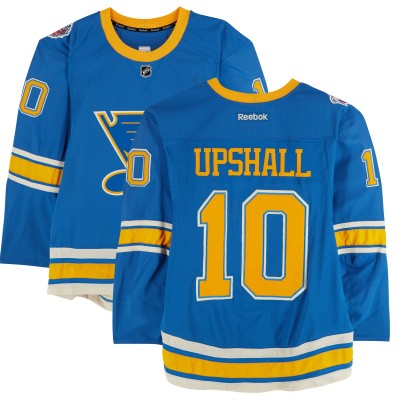 Scottie Upshall St. Louis Blues Fanatics Authentic Practice-Used #10 Blue Reebok Jersey vs. Chicago Blackhawks on January 2, 2017 - NHL Winter Classic - Worn During Warm-Ups