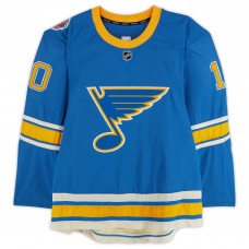 Scottie Upshall St. Louis Blues Fanatics Authentic Practice-Used #10 Blue Reebok Jersey vs. Chicago Blackhawks on January 2, 2017 - NHL Winter Classic - Worn During Warm-Ups