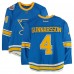 Carl Gunnarsson St. Louis Blues Fanatics Authentic Practice-Used #4 Blue Reebok Jersey vs. Chicago Blackhawks on January 2, 2017 - NHL Winter Classic - Worn During Warm-Ups