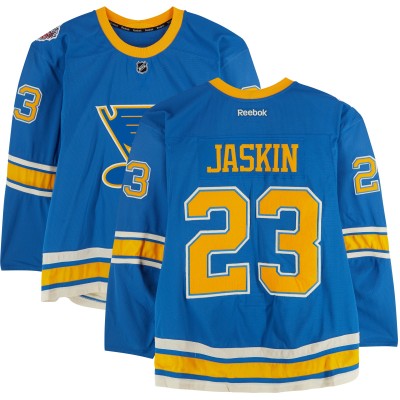 Dmitrij Jaskin St. Louis Blues Fanatics Authentic Practice-Used #23 Blue Reebok Jersey vs. Chicago Blackhawks on January 2, 2017 - NHL Winter Classic - Worn During Warm-Ups