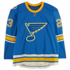 Dmitrij Jaskin St. Louis Blues Fanatics Authentic Practice-Used #23 Blue Reebok Jersey vs. Chicago Blackhawks on January 2, 2017 - NHL Winter Classic - Worn During Warm-Ups