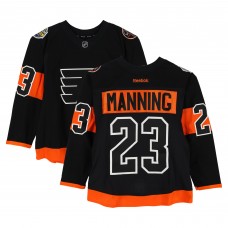 Brandon Manning Philadelphia Flyers Fanatics Authentic Practice-Used #23 Black Reebok Jersey vs. Pittsburgh Penguins on February 25, 2017 - NHL Stadium Series - Worn During Warm-Ups