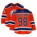Jesse Puljujarvi Edmonton Oilers Fanatics Authentic Practice-Used #98 Orange Reebok Jersey vs. Winnipeg Jets on October 23, 2016 - NHL Heritage Classic - Worn During Warm-Ups