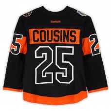 Nick Cousins Philadelphia Flyers Fanatics Authentic Practice-Used #25 Black Reebok Jersey vs. Pittsburgh Penguins on February 25, 2017 - NHL Stadium Series - Worn During Warm-Ups
