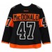 Andrew MacDonald Philadelphia Flyers Fanatics Authentic Practice-Used #47 Black Reebok Jersey vs. Pittsburgh Penguins on February 25, 2017 - NHL Stadium Series - Worn During Warm-Ups
