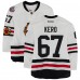 Tanner Kero Chicago Blackhawks Fanatics Authentic Practice-Used #67 White Reebok Jersey vs. St. Louis Blues on January 2, 2017 - NHL Winter Classic - Worn During Warm-Ups
