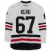 Tanner Kero Chicago Blackhawks Fanatics Authentic Practice-Used #67 White Reebok Jersey vs. St. Louis Blues on January 2, 2017 - NHL Winter Classic - Worn During Warm-Ups