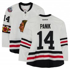 Richard Panik Chicago Blackhawks Fanatics Authentic Practice-Used #14 White Reebok Jersey vs. St. Louis Blues on January 2, 2017 - NHL Winter Classic - Worn During Warm-Ups Richard Panik Chicago Blackhawks Fanatics Authentic Practice-Used #14 White Reebok Jersey vs. St. Louis Blues on January 2, 2017 - NHL Winter Classic - Worn During Warm-Ups