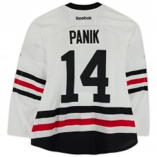 Richard Panik Chicago Blackhawks Fanatics Authentic Practice-Used #14 White Reebok Jersey vs. St. Louis Blues on January 2, 2017 - NHL Winter Classic - Worn During Warm-Ups Richard Panik Chicago Blackhawks Fanatics Authentic Practice-Used #14 White Reebok Jersey vs. St. Louis Blues on January 2, 2017 - NHL Winter Classic - Worn During Warm-Ups