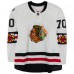 Dennis Rasmussen Chicago Blackhawks Fanatics Authentic Practice-Used #70 White Reebok Jersey vs. St. Louis Blues on January 2, 2017 - NHL Winter Classic - Worn During Warm-Ups