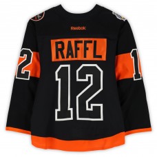 Michael Raffl Philadelphia Flyers Fanatics Authentic Practice-Used #12 Black Reebok Jersey vs. Pittsburgh Penguins on February 25, 2017 - NHL Stadium Series - Worn During Warm-Ups