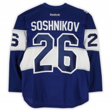 Nikita Soshnikov Toronto Maple Leafs Fanatics Authentic Practice-Used #26 Blue Reebok Jersey vs. Detroit Red Wings on January 1, 2017 - NHL Centennial Classic - Worn During Warm-Ups