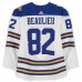 Nathan Beaulieu Buffalo Sabres Fanatics Authentic Practice-Used #82 White adidas Jersey vs. New York Rangers on January 1, 2018 - NHL Winter Classic - Worn During Warm-Ups