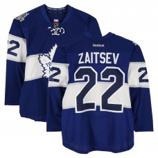 Nikita Zaitsev Toronto Maple Leafs Fanatics Authentic Practice-Used #22 Blue Reebok Jersey vs. Detroit Red Wings on January 1, 2017 - NHL Centennial Classic - Worn During Warm-Ups