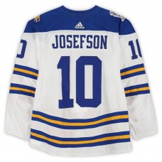 Jacob Josefson Buffalo Sabres Fanatics Authentic Practice-Used #10 White adidas Jersey vs. New York Rangers on January 1, 2018 - NHL Winter Classic - Worn During Warm-Ups