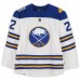 Johan Larsson Buffalo Sabres Fanatics Authentic Practice-Used #22 White adidas Jersey vs. New York Rangers on January 1, 2018 - NHL Winter Classic - Worn During Warm-Ups