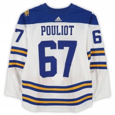 Benoit Pouliot Buffalo Sabres Fanatics Authentic Practice-Used #67 White adidas Jersey vs. New York Rangers on January 1, 2018 - NHL Winter Classic - Worn During Warm-Ups