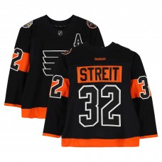 Mark Streit Philadelphia Flyers Fanatics Authentic Practice-Used #32 Black Reebok Jersey vs. Pittsburgh Penguins on February 25, 2017 - NHL Stadium Series - Worn During Warm-Ups