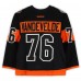 Chris VandeVelde Philadelphia Flyers Fanatics Authentic Practice-Used #76 Black Reebok Jersey vs. Pittsburgh Penguins on February 25, 2017 - NHL Stadium Series - Worn During Warm-Ups