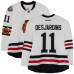 Игровая джерси Andrew Desjardins Chicago Blackhawks Fanatics Authentic Practice-Used #11 White Reebok Jersey vs. St. Louis Blues on January 2, 2017 - NHL Winter Classic - Worn During Warm-Ups