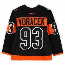 Jakub Voracek Philadelphia Flyers Fanatics Authentic Practice-Used #93 Black Reebok Jersey vs. Pittsburgh Penguins on February 25, 2017 - NHL Stadium Series - Worn During Warm-Ups