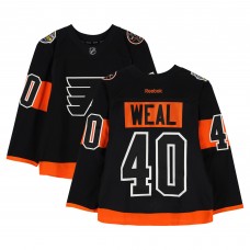 Jordan Weal Philadelphia Flyers Fanatics Authentic Practice-Used #40 Black Reebok Jersey vs. Pittsburgh Penguins on February 25, 2017 - NHL Stadium Series - Worn During Warm-Ups